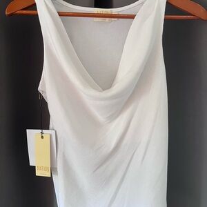 Nation Los Angles White Organic Pima Cotton Sleeveless Top